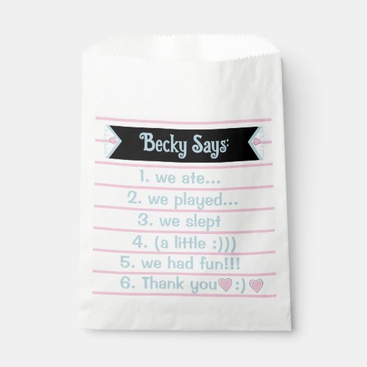 Sachets En Papier Llama pyjama Anniversaire fête de Slepov (Devant)