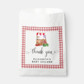 Sachets En Papier Locally Grown Baby Shower Carrots Gingham (Devant)