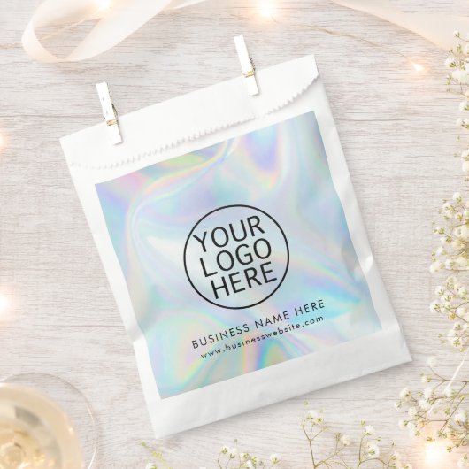 Sachets En Papier Logo Commercial Simple Iridescent Personnalisé (Coupé)