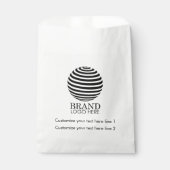 Sachets En Papier Logo d'affaires personnalisé moderne cadeau promot (Devant)