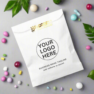 Sachets En Papier Logo de la société promotionnelle et texte de marq