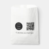 Sachets En Papier Logo d'entreprise Code QR promotionnel Texte (Devant)