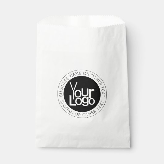 Sachets En Papier Logo d'entreprise et texte moderne simple modifiab (Devant)