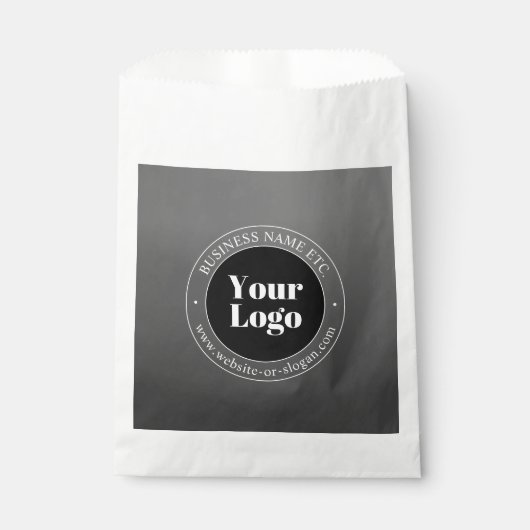 Sachets En Papier Logo d'entreprise ou design & texte modifiable (Devant)