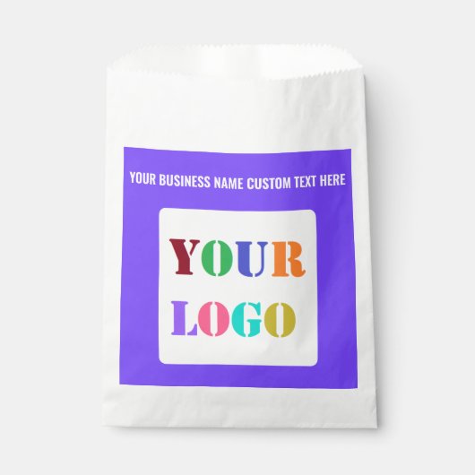 Sachets En Papier Logo d'entreprise personnalisé Texte de votre entr (Devant)