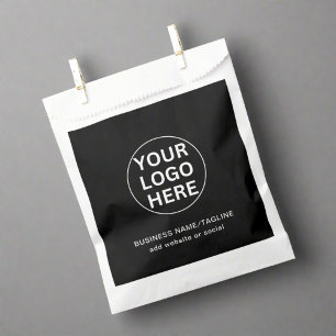 Sachets En Papier Logo d'entreprise personnalisé & Texte l Marque No