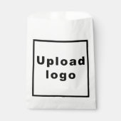 Sachets En Papier Logo d'entreprise sur sac en papier blanc (Devant)