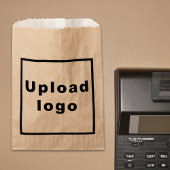 Sachets En Papier Logo d'entreprise sur sac en papier Brown