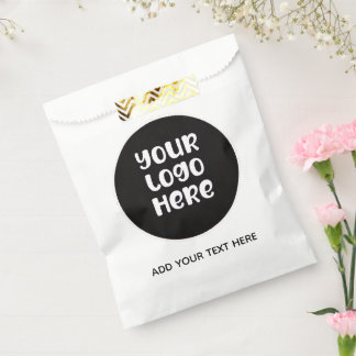 Sachets En Papier Logo et texte de marque commerciale personnalisée