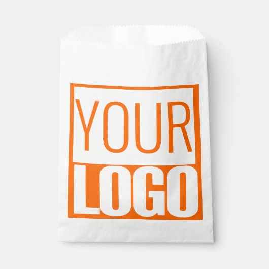 Sachets En Papier Logo gras orange néon (Devant)