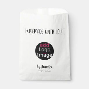 Sachets En Papier Logo personnalisable fait maison avec amour