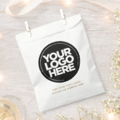 Sachets En Papier Logo personnalisé et texte simple (Coupé)