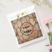 Sachets En Papier Logo personnalisé rondins de bois marron (Scellé)
