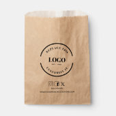 Sachets En Papier Logo Personnalisé Site Web Social Handle Business (Devant)