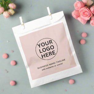 Sachets En Papier Logo promotionnel Blush Pink Company et marque de 