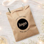 Sachets En Papier Logo Simple Avec Text Business Kraft (Coupé)