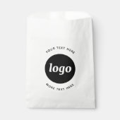 Sachets En Papier Logo Simple Avec Texte Commercial (Devant)