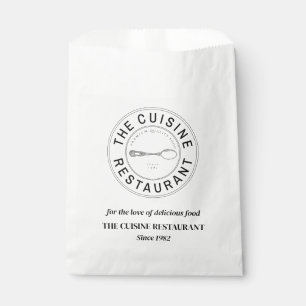 Sachets En Papier Logo Simple Personnalisé Restaurant Boulangerie Pa