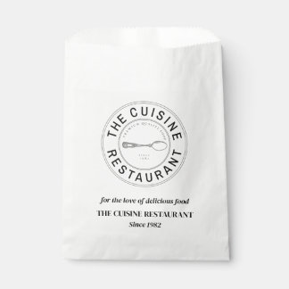 Sachets En Papier Logo Simple Personnalisé Restaurant Boulangerie Pa