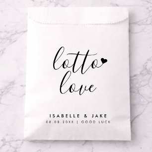 Sachets En Papier Lotto Love Billet de Loterie Mariage Minimaliste