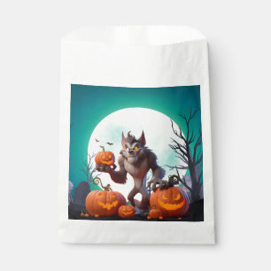 Sachets En Papier Loup-garou d'Halloween et citrouilles