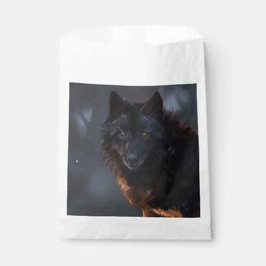 Sachets En Papier Loup noir (Devant)