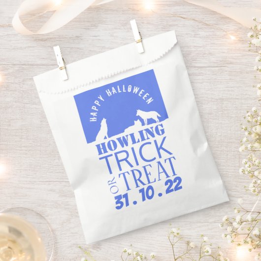 Sachets En Papier Loups en neige, Happy Halloween (Coupé)