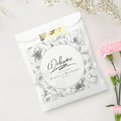Sachets En Papier Love Calligraphy Mariage Floral Pattern Blk ID940 (Scellé)
