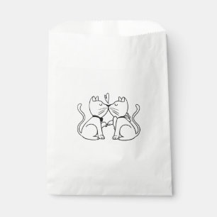 Sachets En Papier Love Chat Mariage Fête des mariées Chats Kitten No