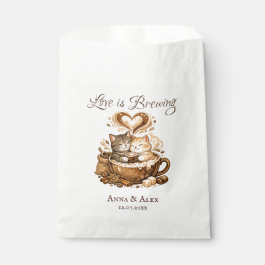 Sachets En Papier Love is Brewing (Devant)
