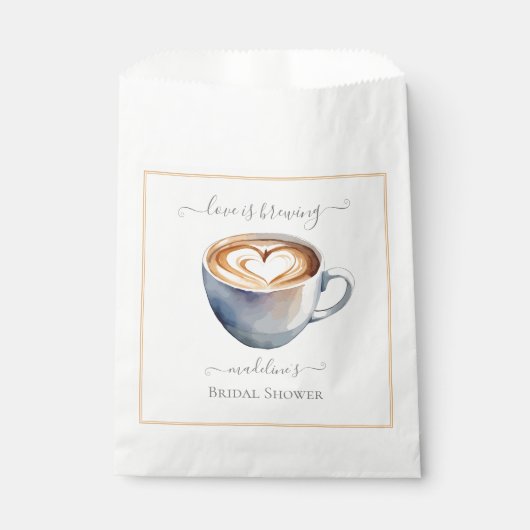 Sachets En Papier Love is Brewing Coffee Bridal Shower (Devant)