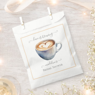Sachets En Papier Love is Brewing Coffee Enterrement de mariage