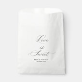 Sachets En Papier Love is sweet black script wedding (Devant)