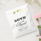 Sachets En Papier Love is Sweet Bold Black Script Mariage (Scellé)