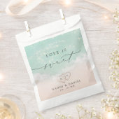 Sachets En Papier Love is Sweet Modern Script Beach Coeurs de sable (Coupé)