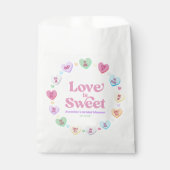 Sachets En Papier Love Is Sweet Saint-Valentin Bonbons Réception de  (Devant)