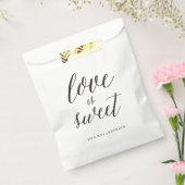 Sachets En Papier Love Is Sweet Script Chic Calligraphie Nom Mariage (Scellé)