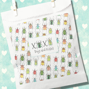 Sachets En Papier Lovebugs XOXO Bugs and Kisses Cute Valentines