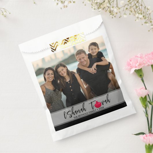 Sachets En Papier L'Shanah Tovah Pomegranate Elegant Script Photo (Scellé)