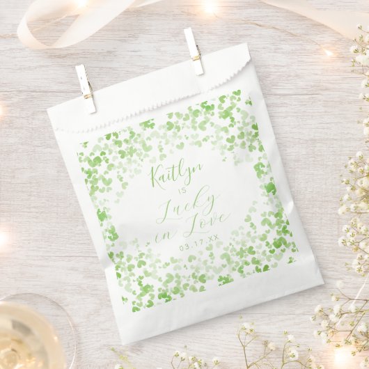 Sachets En Papier Lucky In Love Fête des mariées de la Saint Patrick (Coupé)