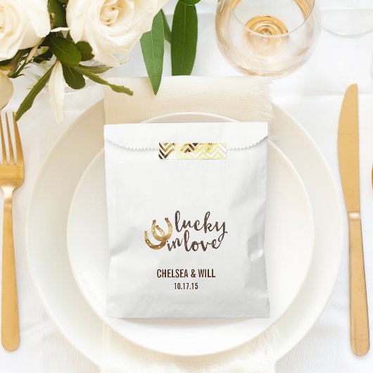 Sachets En Papier Lucky in Love Horseshoe Wedding Favoriser