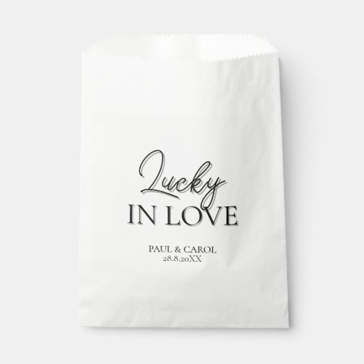 Sachets En Papier Lucky in Love Sac en papier personnalisé (Devant)