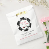 Sachets En Papier Lucky In Love White Black Poker Chip Mariage (Scellé)