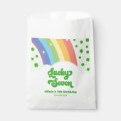 Sachets En Papier Lucky Seven Rainbow Cloches 7e fête d'anniversaire (Devant)