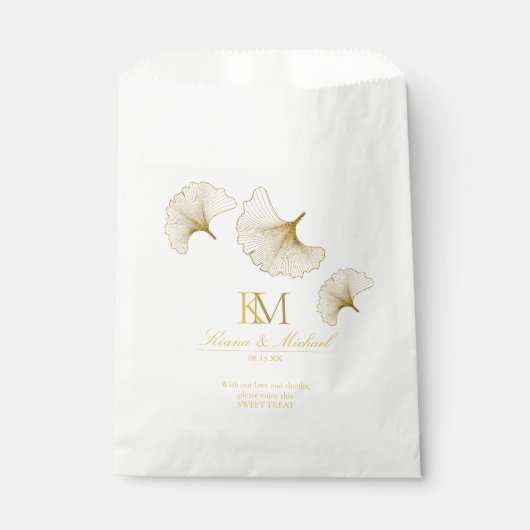 Sachets En Papier Lumière de lune Romance Merci Gold ID881 (Devant)