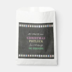 Sachets En Papier Lumières à cordes de tableau de bord de Noël rusti
