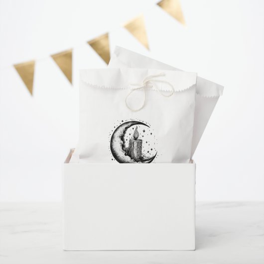 Sachets En Papier Lune éclairée aux chandelles (Fête)