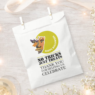 Sachets En Papier Lune Wolf, fête d'Halloween