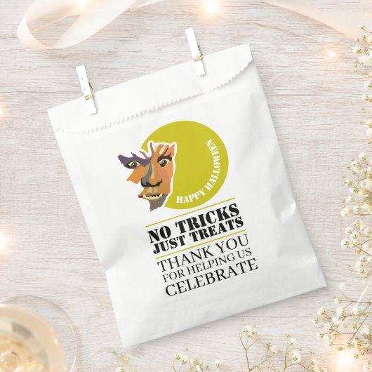 Sachets En Papier Lune Wolf, fête d'Halloween (Coupé)