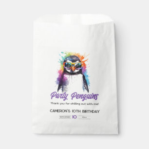 Sachets En Papier Lunettes de soleil Pingouin de fête, anniversaire